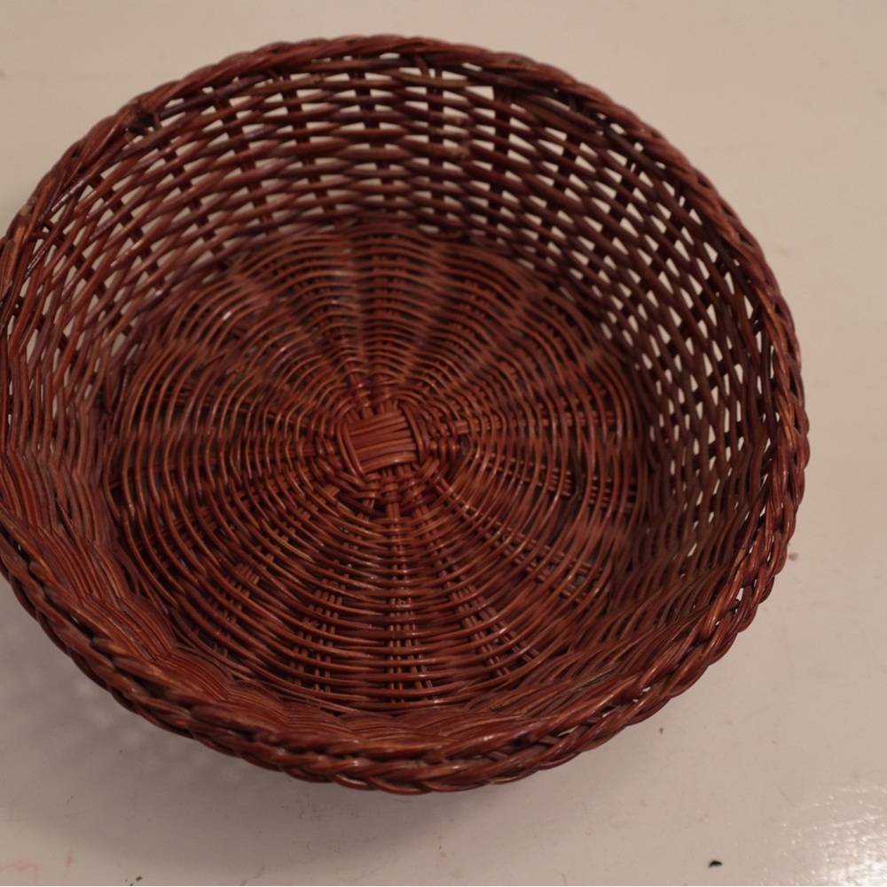 Handcrafted Brown Wicker Basket